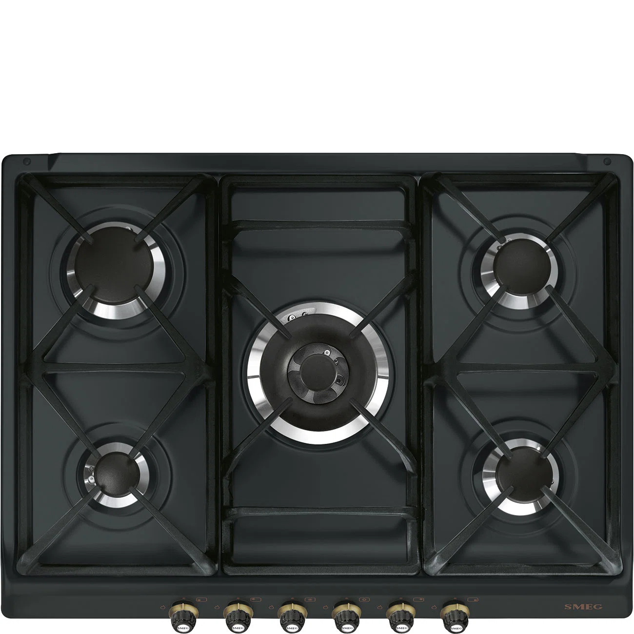 Газ Варочная поверхность 70/75 cm Кортина (Cortina) Эстетика SMEG SR775AO