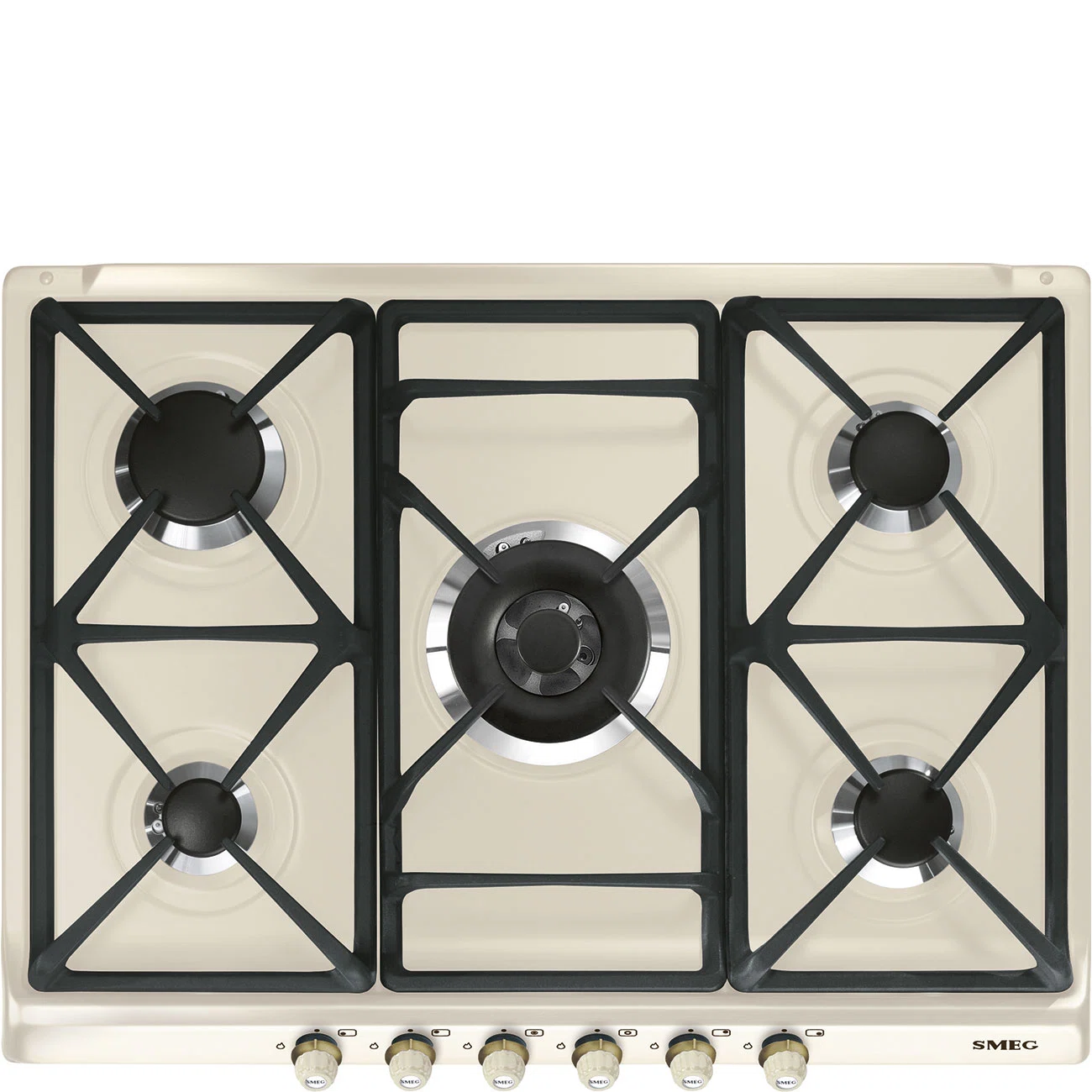 Газ Варочная поверхность 70/75 cm Кортина (Cortina) Эстетика SMEG SR775PO