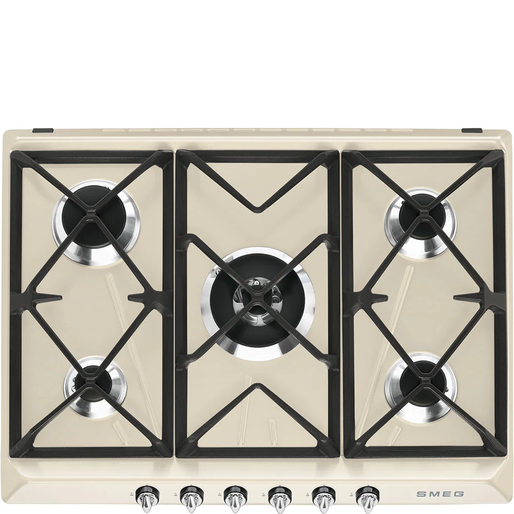 Газ Варочная поверхность 70/75 cm Виктория (Victoria) Эстетика SMEG SR975PGH