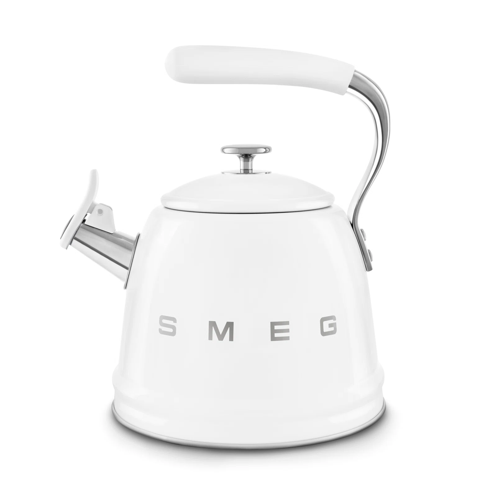 Чайник со свистком Белый Стиль 50-х г.г. Эстетика SMEG WKF01WH